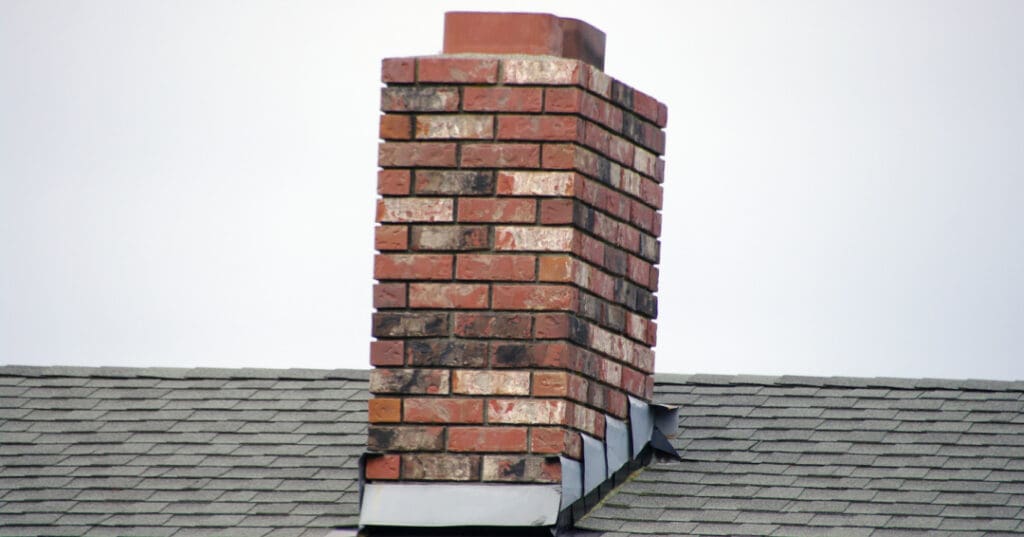 A brick chimney
