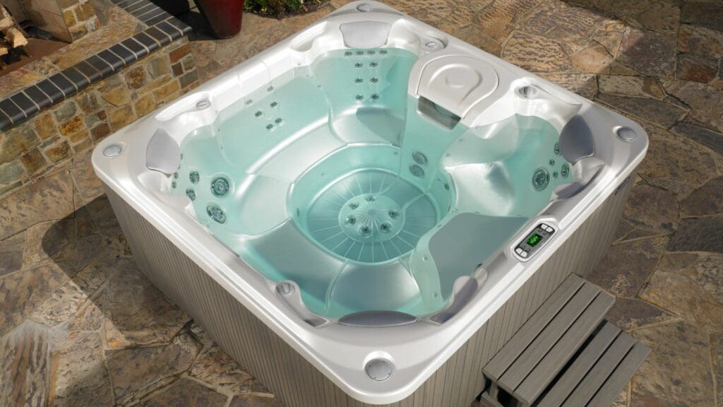 What's the difference between the voltage in hot tubs? This 220v hot tub has a lot more power than a 110v hot tub.